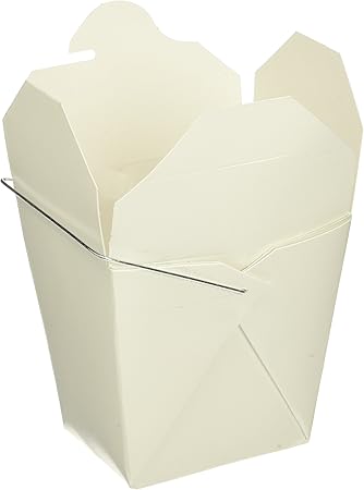 Chino Take Out cajas de alimentos: 16 oz (1 pinta) lote de 50 – blanco: Amazon.es: Hogar