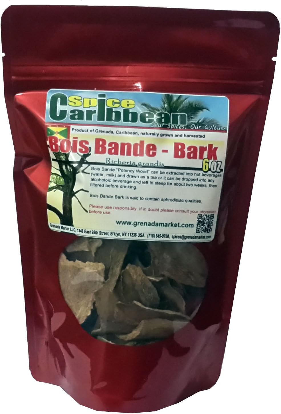 Bois Bande Bark - 6oz in resealable Pouch (Product of Grenada, Caribbean)