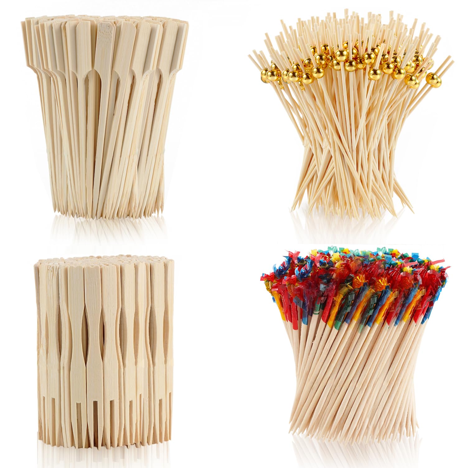 Photo 1 of 500pcs Cocktail Toothpicks for Appetizers,Party Skewers for Appetizers Picks,Charcuterie Boards Accessories,Cocktail Picks for Drinks,Fancy Tooth Picks for Appetizers,Bamboo Toothpicks for Food Sticks