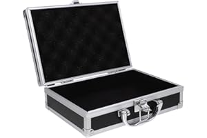 ARTIBETTER Aluminum Tool Box Portable Briefcase with Lock Multifunctional Handheld Metal Storage Case 23X16X7Cm