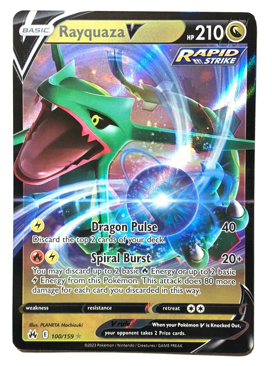 Pokemon - Rayquaza V 100/159 - Crown Zenith - Ultra Rare Card