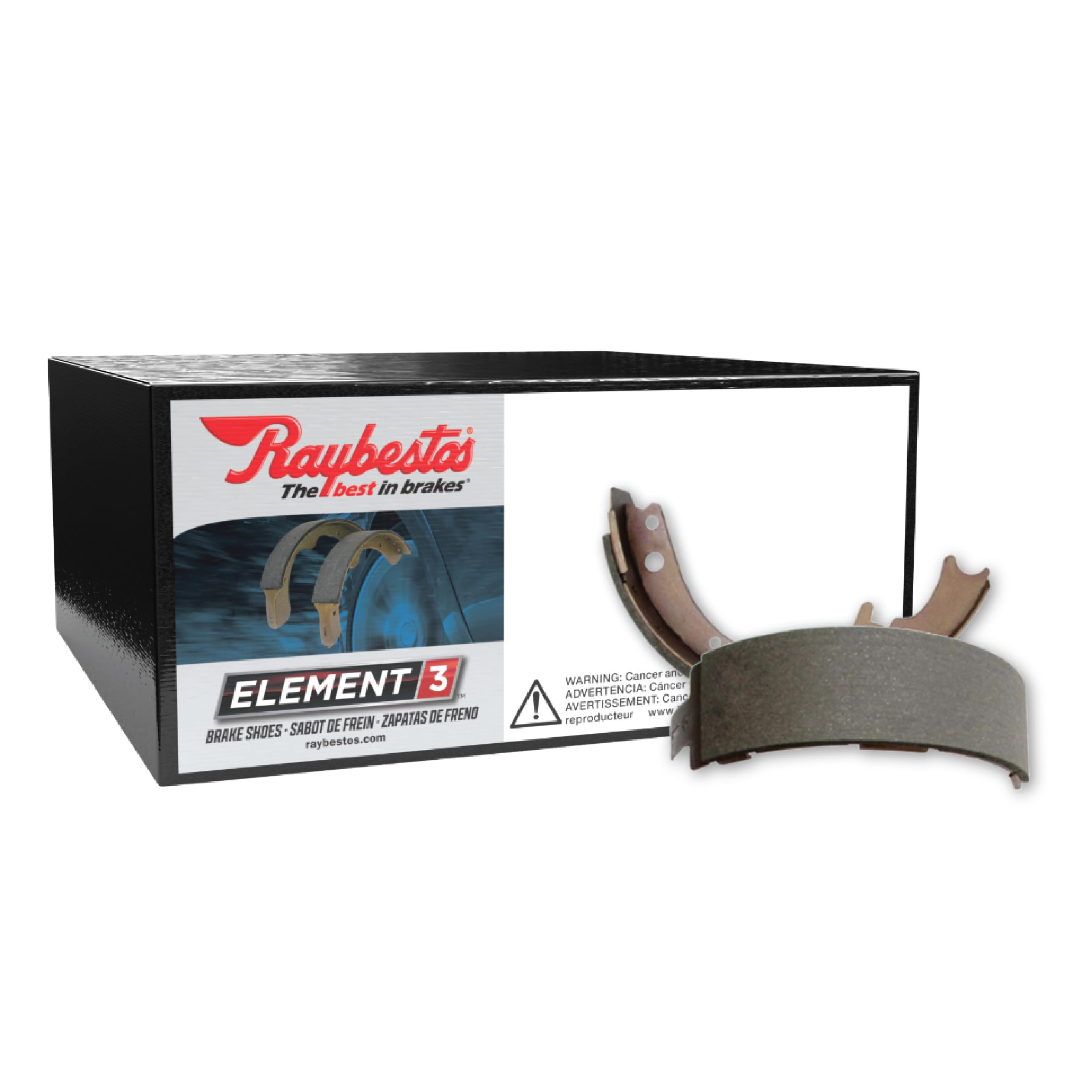 Photo 1 of Raybestos Element3 Automotive Replacement Front/Rear Drum Brake Shoes Set for Select Chevrolet, GMC (280PG)