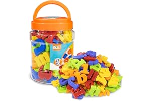 JCREN Magnetic Letters and Numbers Alphabet Magnets ABC 123 Fridge Toy Set Educational Preschool Learning Toys Spelling Counting Uppercase Lowercase Math Symbols for Kids 3 4 5 Years