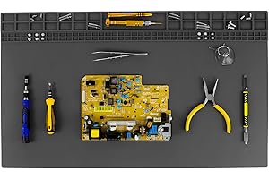 Premium Large Soldering Mat, 23.7 x 13.8 inch Heat Resistant 932°F Repair Work Mat Large Silicone Soldering Mat for Soldering