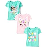The Children's Place Baby-Girls and Toddler All Holidays,Birthdays Short Sleeve Graphic T-Shirts,3 Pack