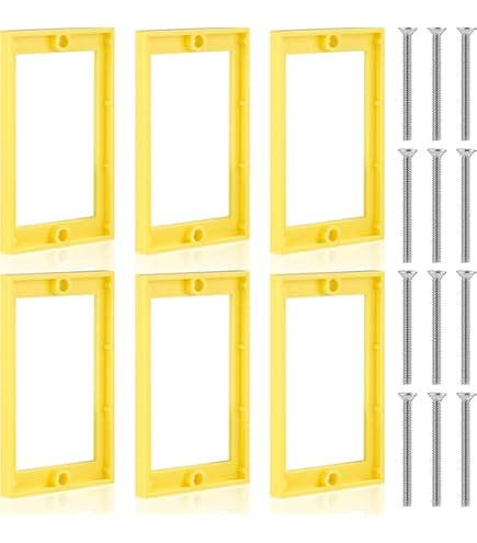 XIUTE 2-Pack Outlet Box Extender - 1/2 Inch Yellow ABS For Electrical Outlets & Switches - View #7