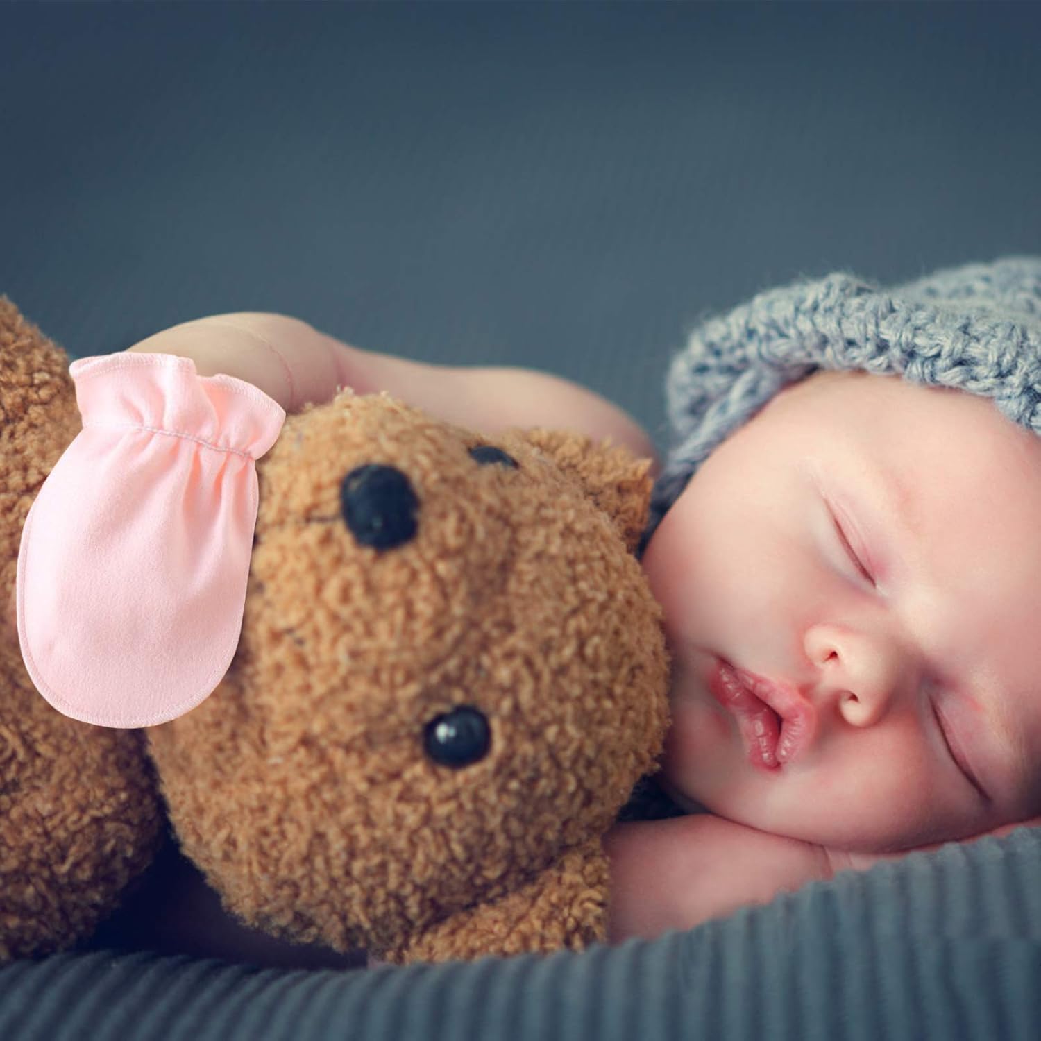 Newborn Baby Mittens No Scratch Cotton Gloves Warm Mittens Baby Glove for Boys Girls: Clothing