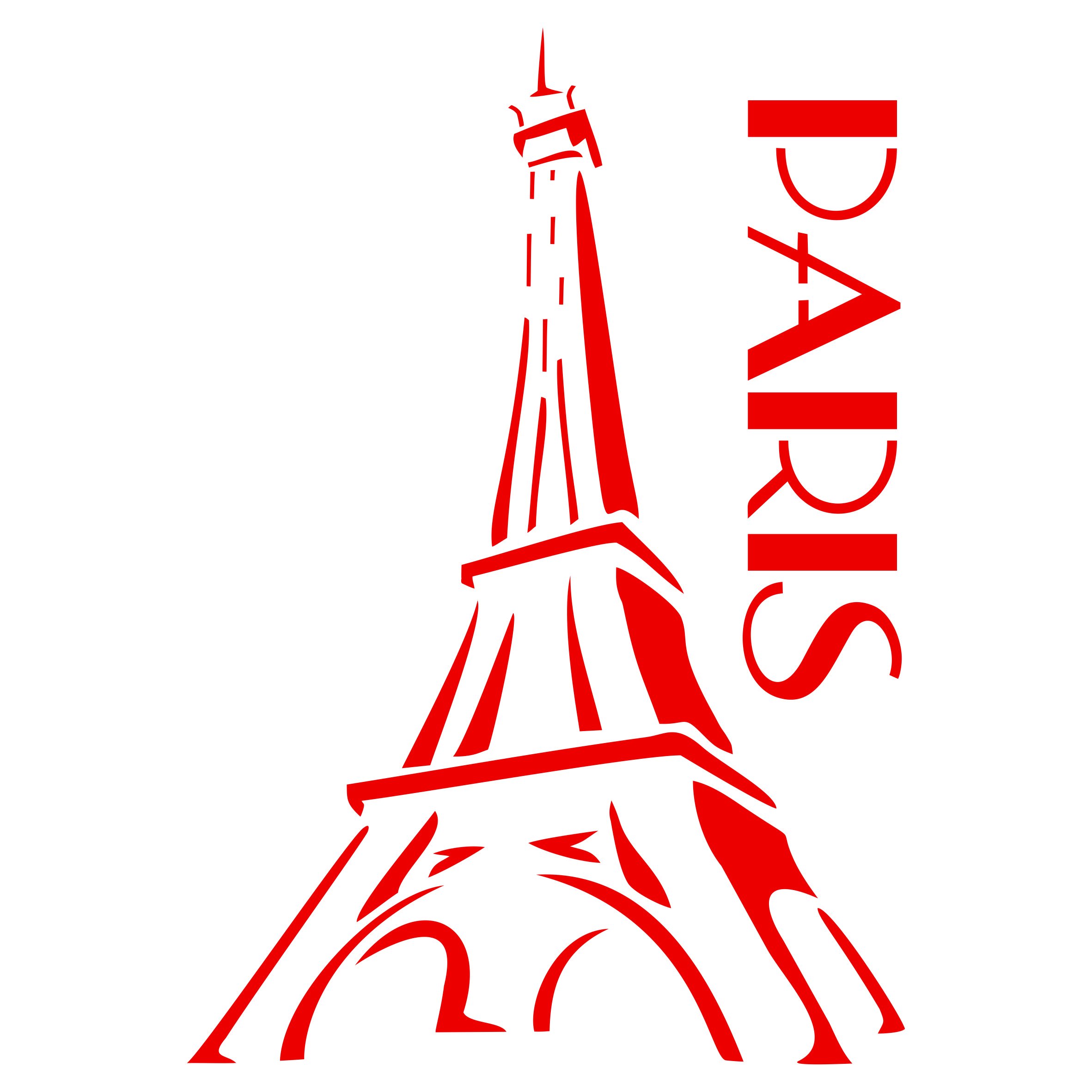 Paris Stencil - 11.5 x 16.5cm (S) - Reusable Eiffel Tower French Theme Skyline Wall Stencil Template
