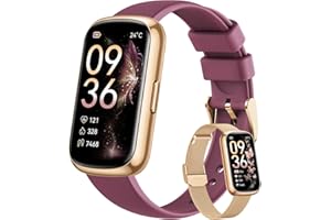 SANORUM Health Fitness Tracker for Women Men: 24H Heart Rate Monitor Activity Trackers Blood Oxygen Sleep Step Calorie Tracking 5ATM Fitness Smart Watches for Woman Compatible with iPhone Android Gold-Gold