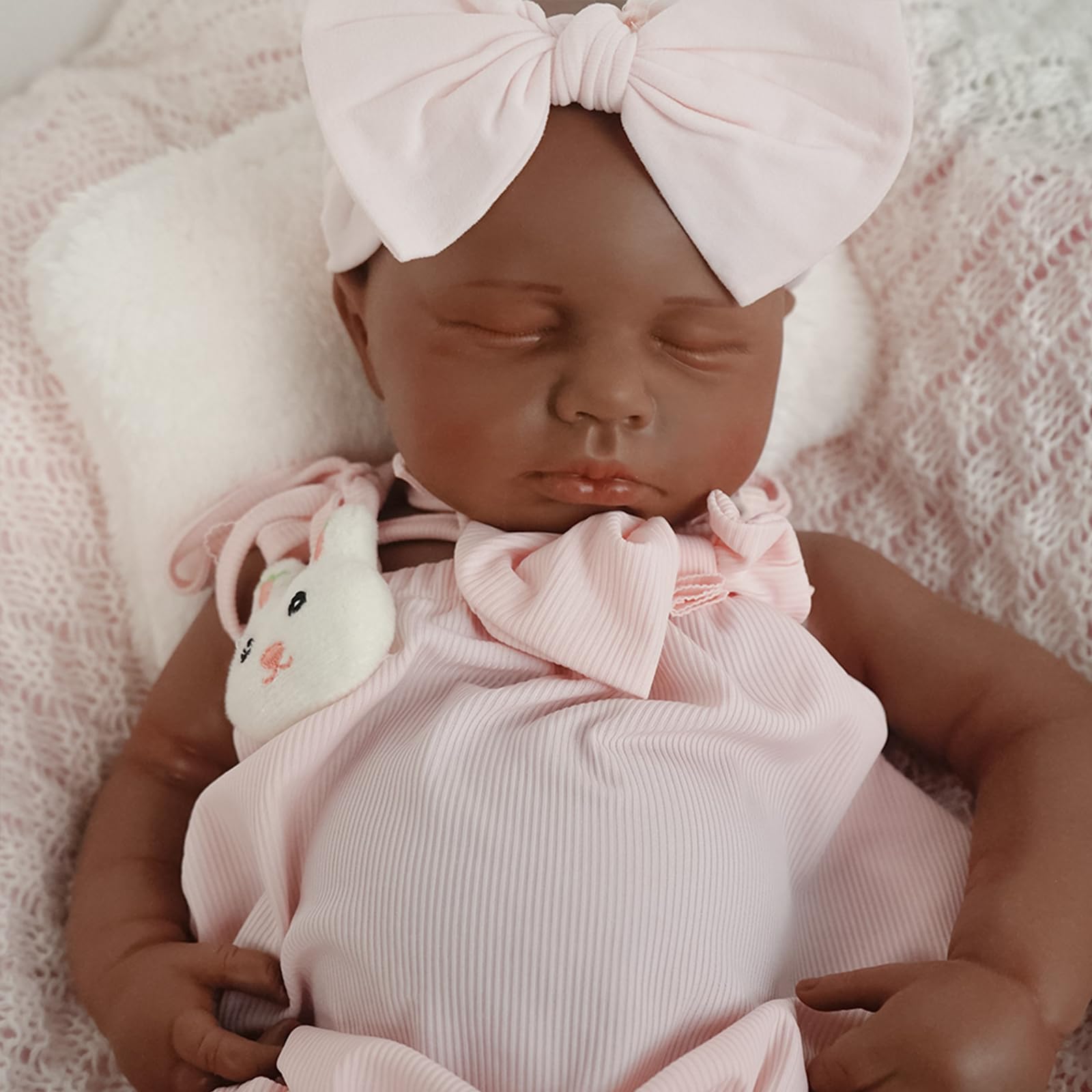 Photo 1 of KUICEO Reborn Baby Dolls That Lifelike -18.5 inch Full Body Silicone Sleeping Baby Girl Handmade Face Realistic Body Details for Children Gift