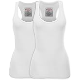 Zenana Women's Plain Solid Color Ribbed Racerback Tank Top Shirt Plus Sizes