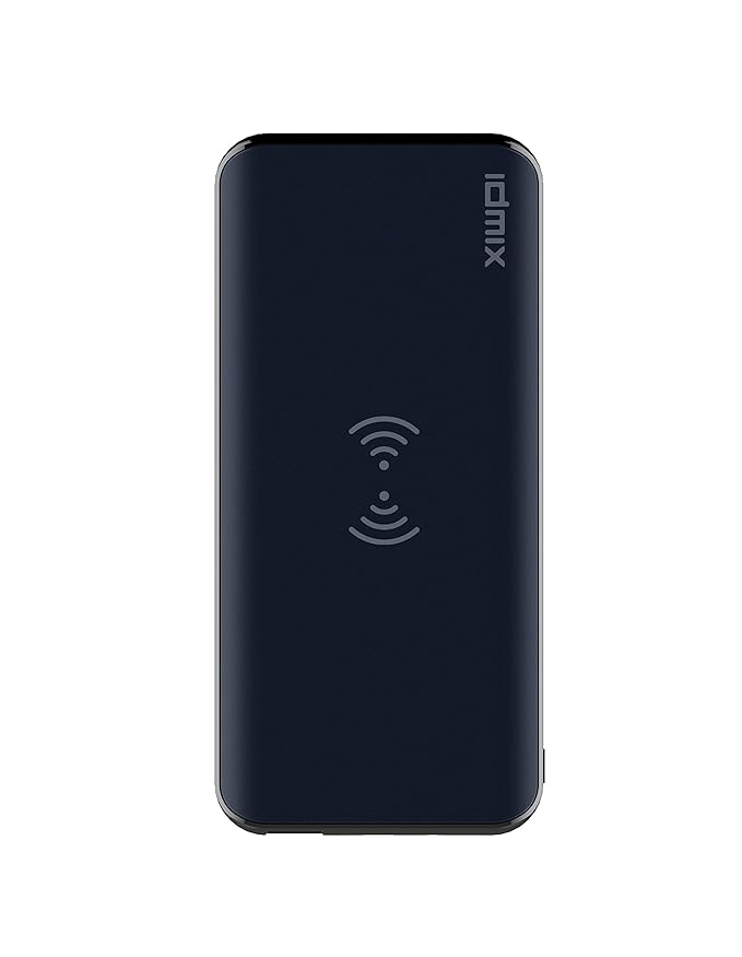 モバイルバッテリー Qi ワイヤレス充電器 10W急速充電 大容量18000mAh Qualcomm Quickcharge3.0 極薄 軽量 IDMIX Monster 日本正規代理店 ネイビー