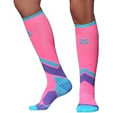 Zensah Tech+ Compression Socks - Knee High Running Socks for Sports, Travel, Made in Italy