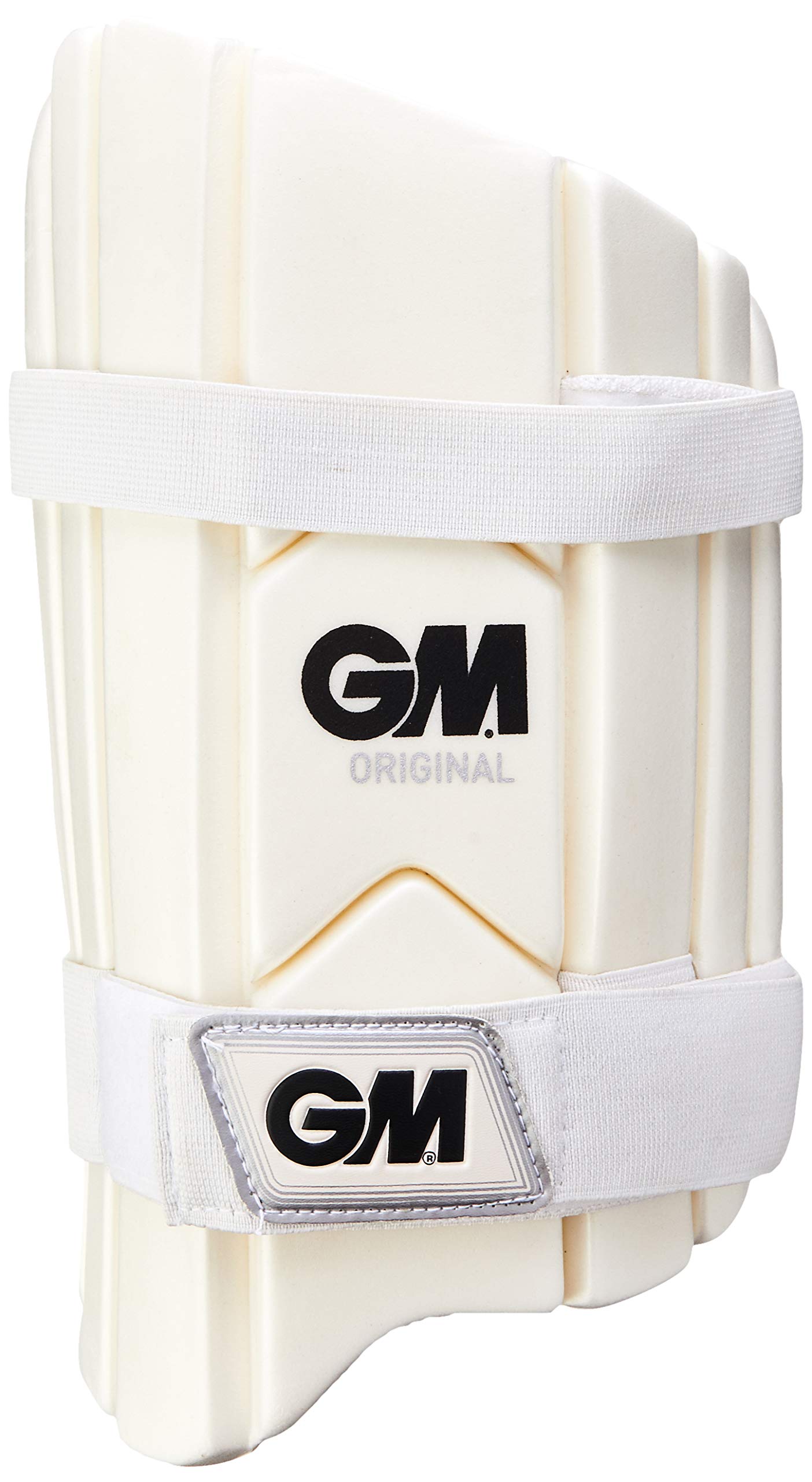 Gunn & Moore GM Cricket | Thigh Pad | Original | Dual Layered High-Density Foam | Soft Elasticated Straps | White | Youth Left Handed