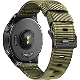 Rugged Nylon Watch Bands Compatible with Garmin Vivoactive 3/5/6, 20mm Quick Release Watch Band for Garmin Forerunner 165/245/55