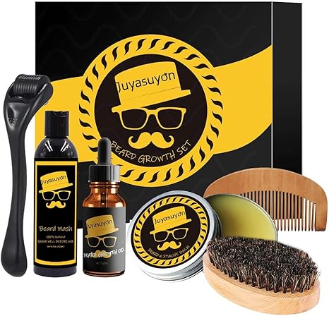 Amazon Co Jp ひげケアセット 7pcs ひげシャンプー ローラー ひげ油 ひげクリーム ひげ櫛 ひげブラシ 収納袋 ひげワックス 滋養 携帯便利 ホーム キッチン