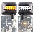 KMFCDAE LED Side Mirror with Amber Sequential Turn Signal Lights and White Daytime Running Lights Fit for Jeep Wrangler JK JKU 2007-2018 (1 Pair)