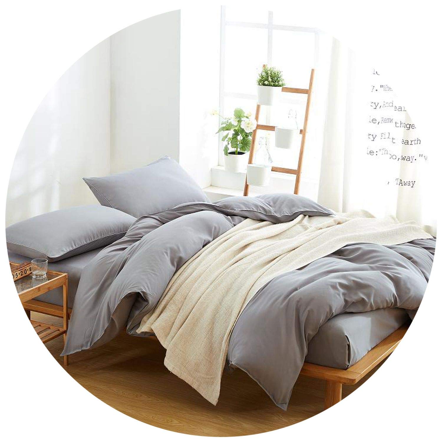 Amazon Com Better Caress Pure Violet Bedding Set 3 4pcs