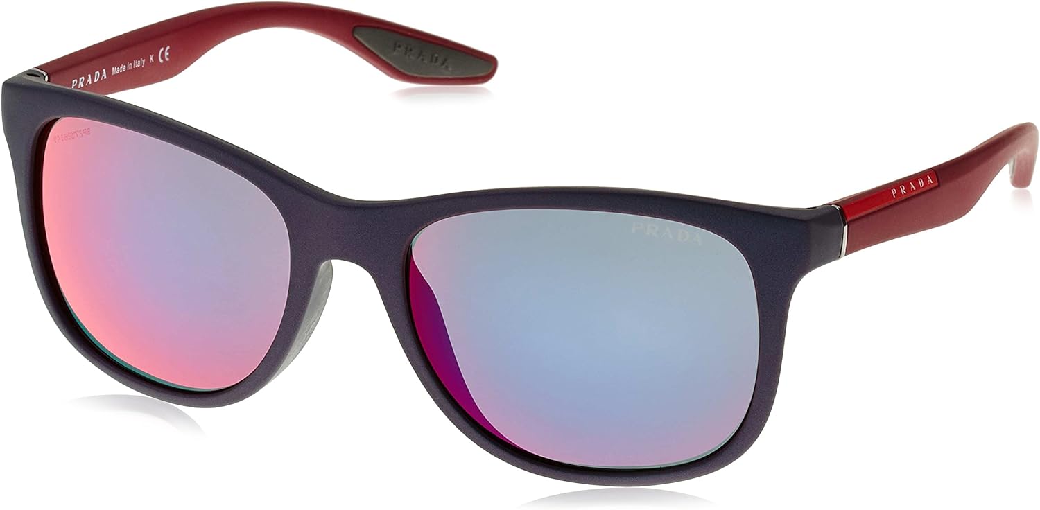 Prada Sport Men's 03OS Sunglasses, Shot Grey Rubber, 55 Amazon.co.uk
