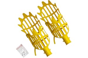 GEZICHTA 2pcs Fruit Picker Tool,Fruit Picker Harvester,Fruit Picker Basket(Head Only,Pole Not Included),Fruits Catcher Tree Picker for Getting Fruits(size:L)