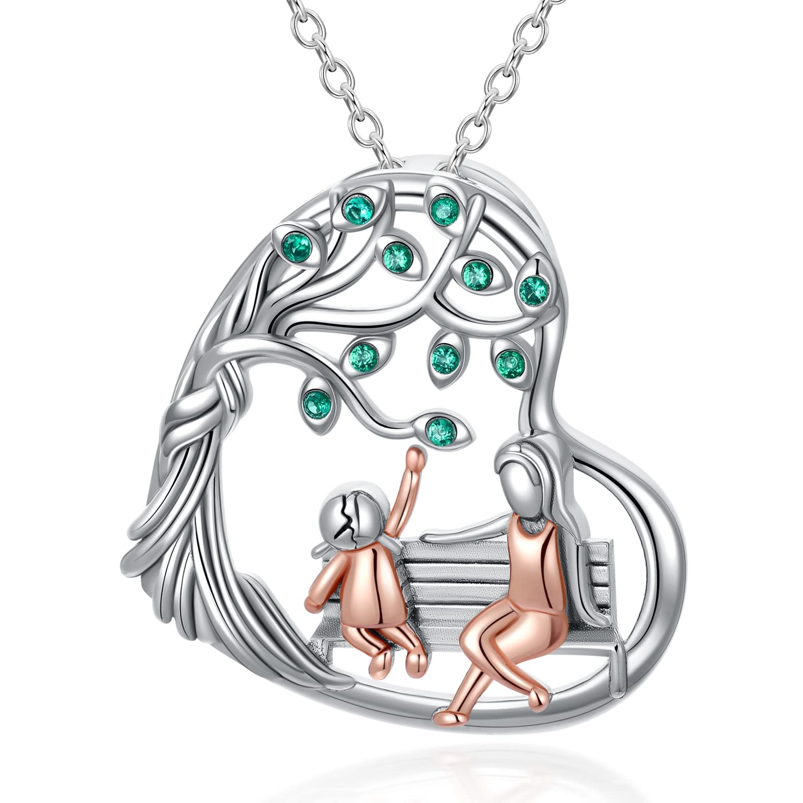 Flpruy Animal Necklace 925 Sterling Silver, Cute Animal Necklace Jewellery, Birthday Gifts Women Girls Ladies, Sterling Silver, Cubic Zirconia