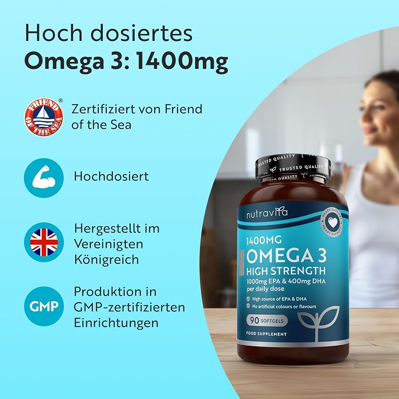 Superfestes Omega-3-Fischöl 2000 mg