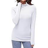 Women's Turtle Necks Long Sleeve Shirts Basic Thermal Underwear Tops Lightweight Base Layer