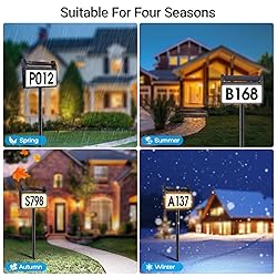 Solar House Number Sign, deerdance LED Illuminated