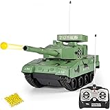 RC Power BB Tank Radio Remote Control Military Battle Tank That Shoots Airsoft Bullets (Army Green)