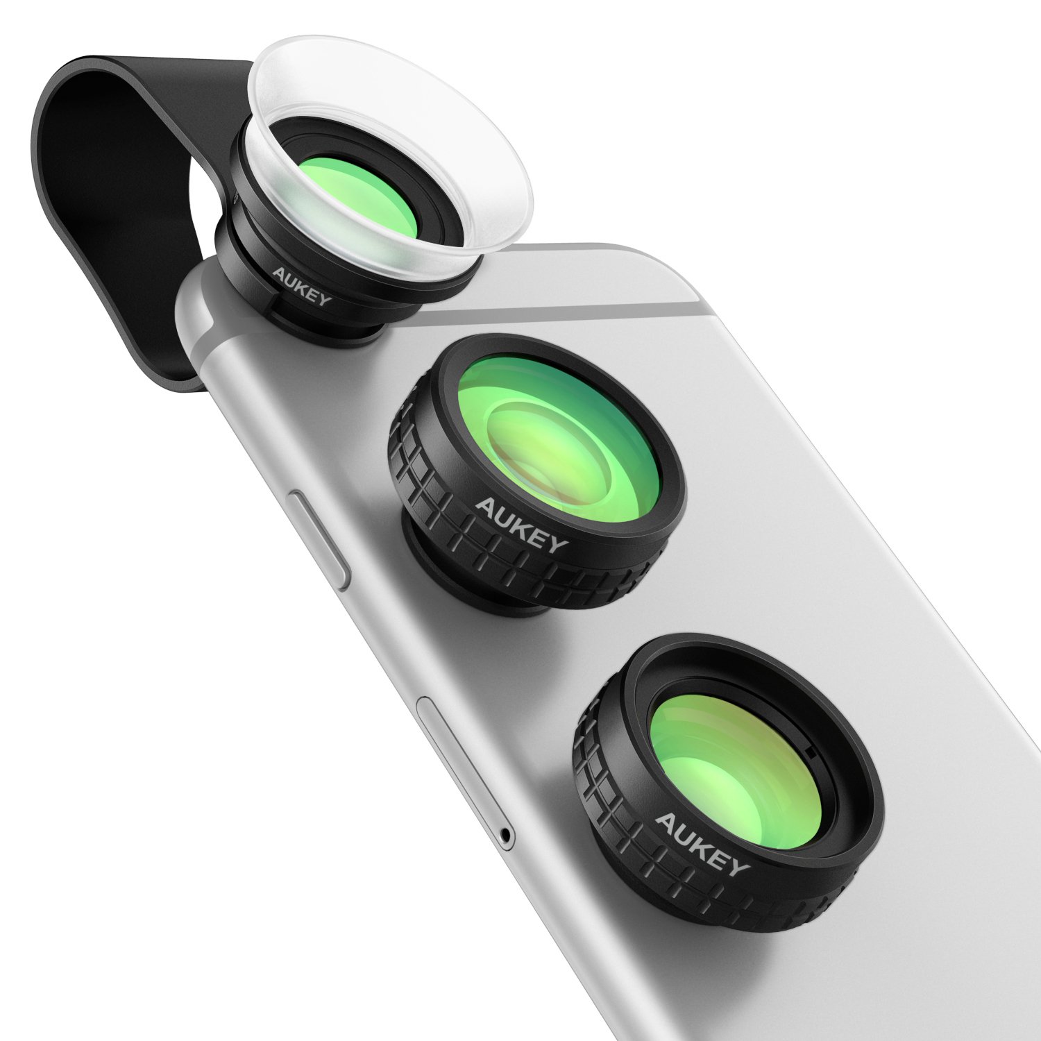 AUKEY Optic Pro iPhone Lens, 180° Fisheye Lens + 0.67x 110