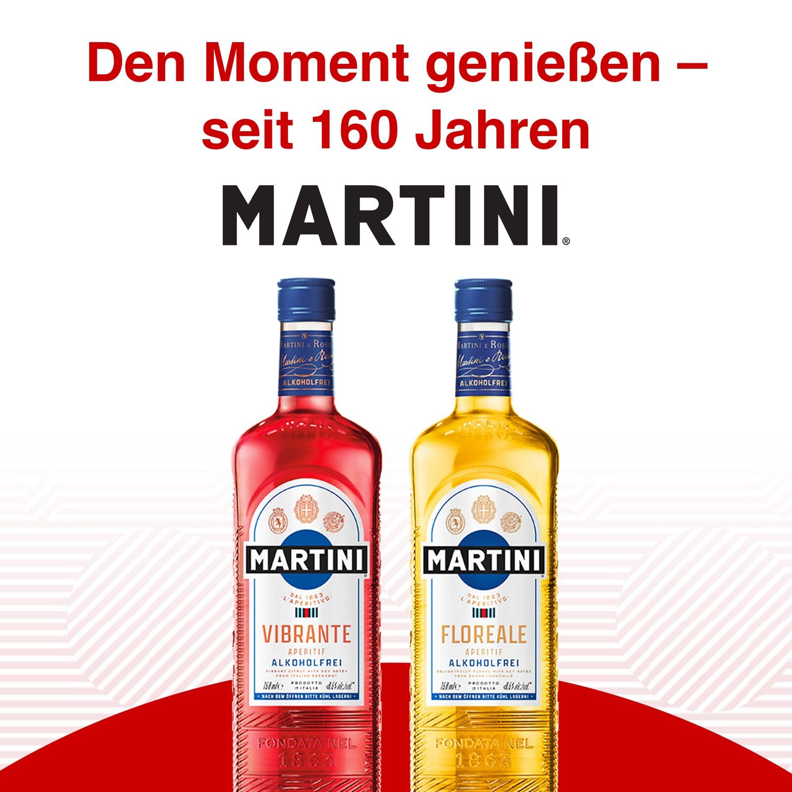 MARTINI Vibrante alkoholfreier Aperitif, 75cl / 750ml, angereichert mit hochwertigen Botanicals 9