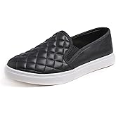 FEVERSOLE Women's Casual Slip On Sneaker Comfort Quilted Loafer Flats