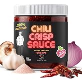 SAUCE UP Original Chili Crisp 6oz | Spicy Sweet Crunchy Umami Chili Oil &amp; Sauce | Vegan, Keto, Gluten-Free, No MSG | 13+ Superfoods | Gourmet Artisan Chili Crisp Condiment | Handcrafted in NY