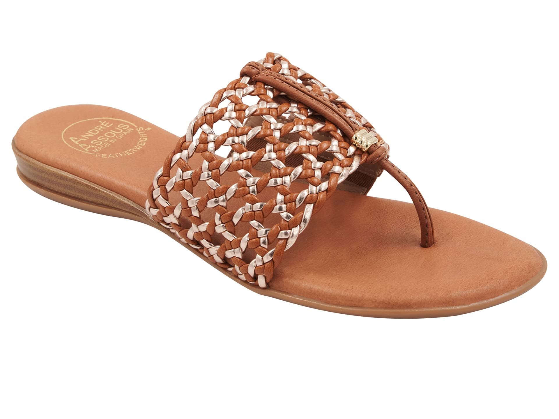 André Assous Nice Woven Flat, Cuero Multi, 6