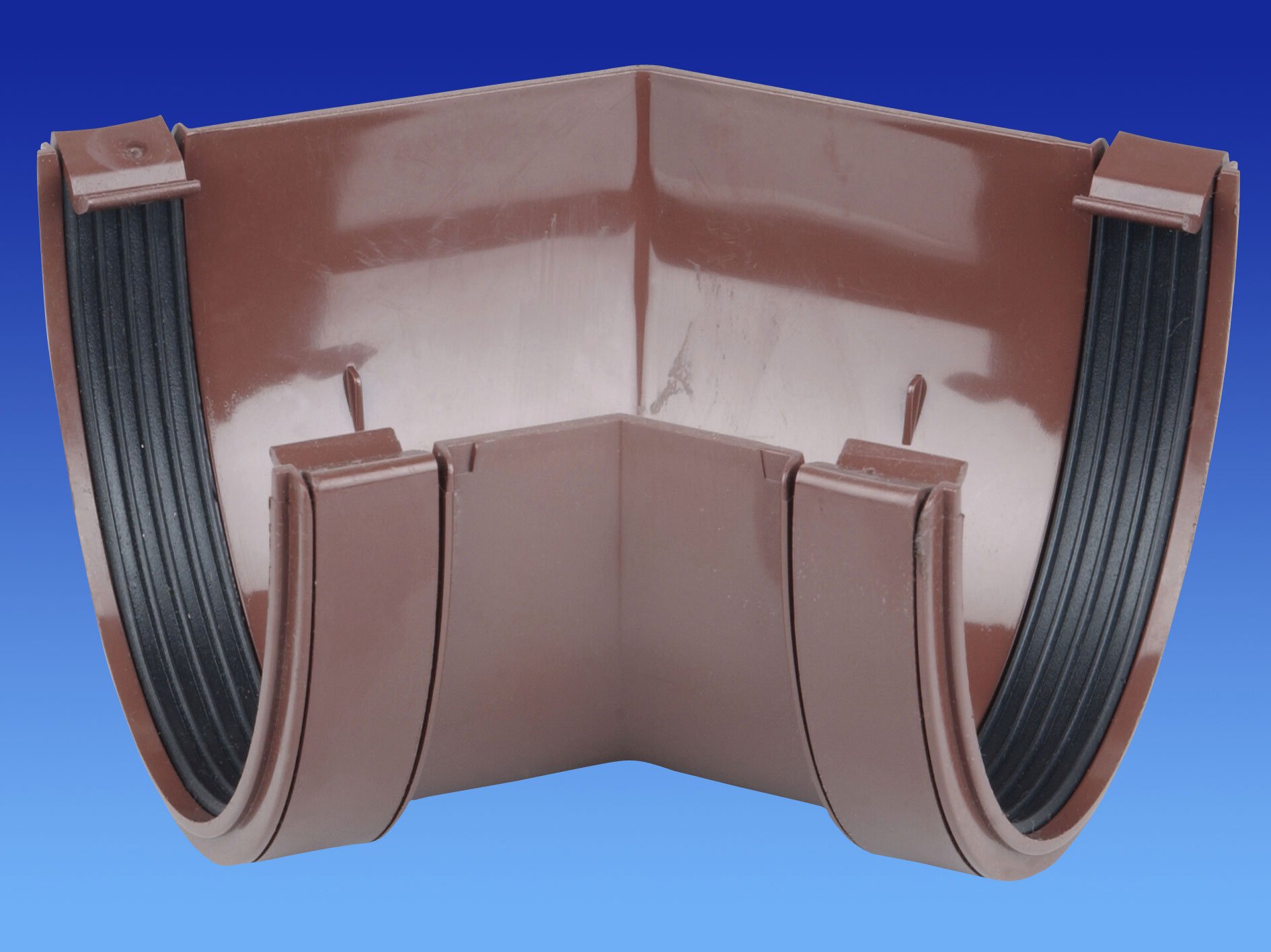Osma 9T904N Deepline PVC-U 113mm 45 deg Angle in Brown - Gutter Guttering