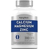 Piping Rock Calcium Magnesium Zinc Supplement | 300 Coated Caplets | | Vegetarian, Non-GMO, Gluten Free