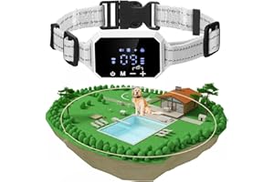 GPS Wireless Dog Fence System, Electric Pet Containment System by GPS Signal Boundary for Dogs, Waterproof & Rechargeable Col