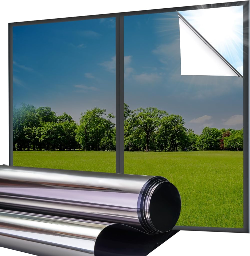 Lifetree Reflective One Way Window Film Privacy 44.5x200cm Black