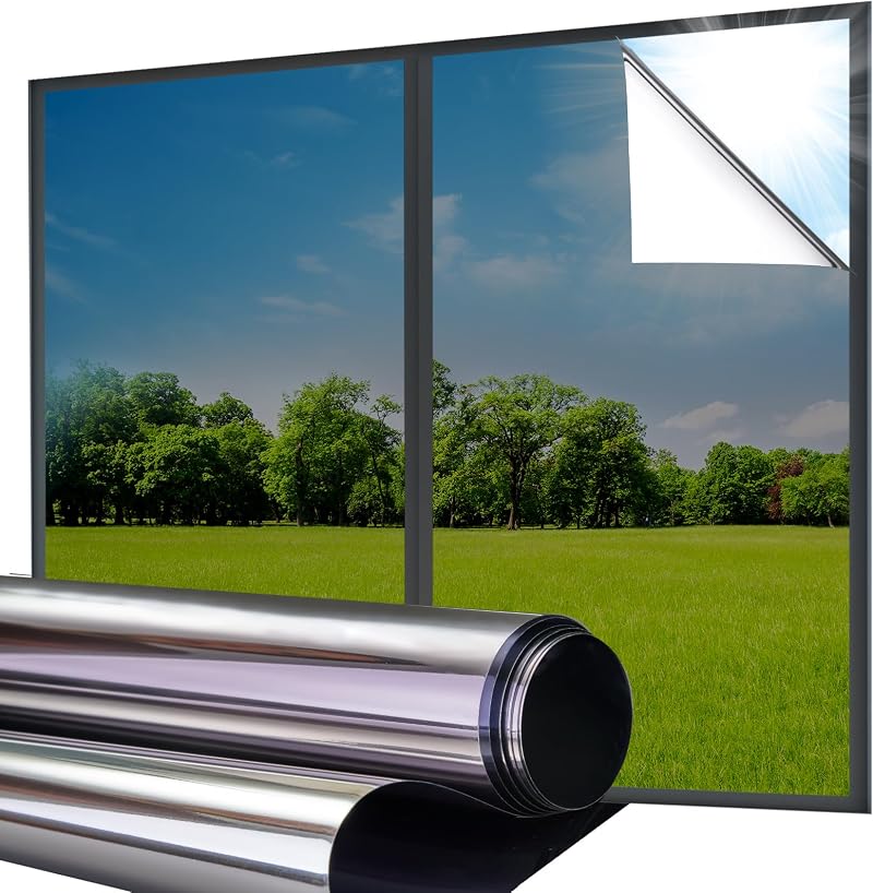 Lifetree Reflective One Way Window Film Privacy 44.5x200cm Black