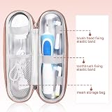 Hemiks Electric Toothbrush Travel Case Waterproof with Storage Rose Gold view 5