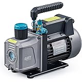 Orion Motor Tech 3.5cfm Vacuum Pump, 1 Stage HVAC Vacuum Pump for R12 R22 R134a R410a Systems, Small 1/4hp 38 Micron Vacuum P