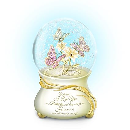love between mother and daughter musical glitter globe
