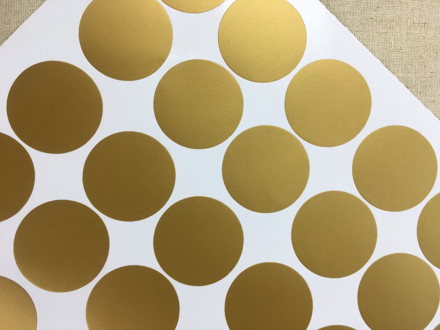 07896 Posh Dots Metallic Gold Circle Stickers Baby Nursery Kids Room