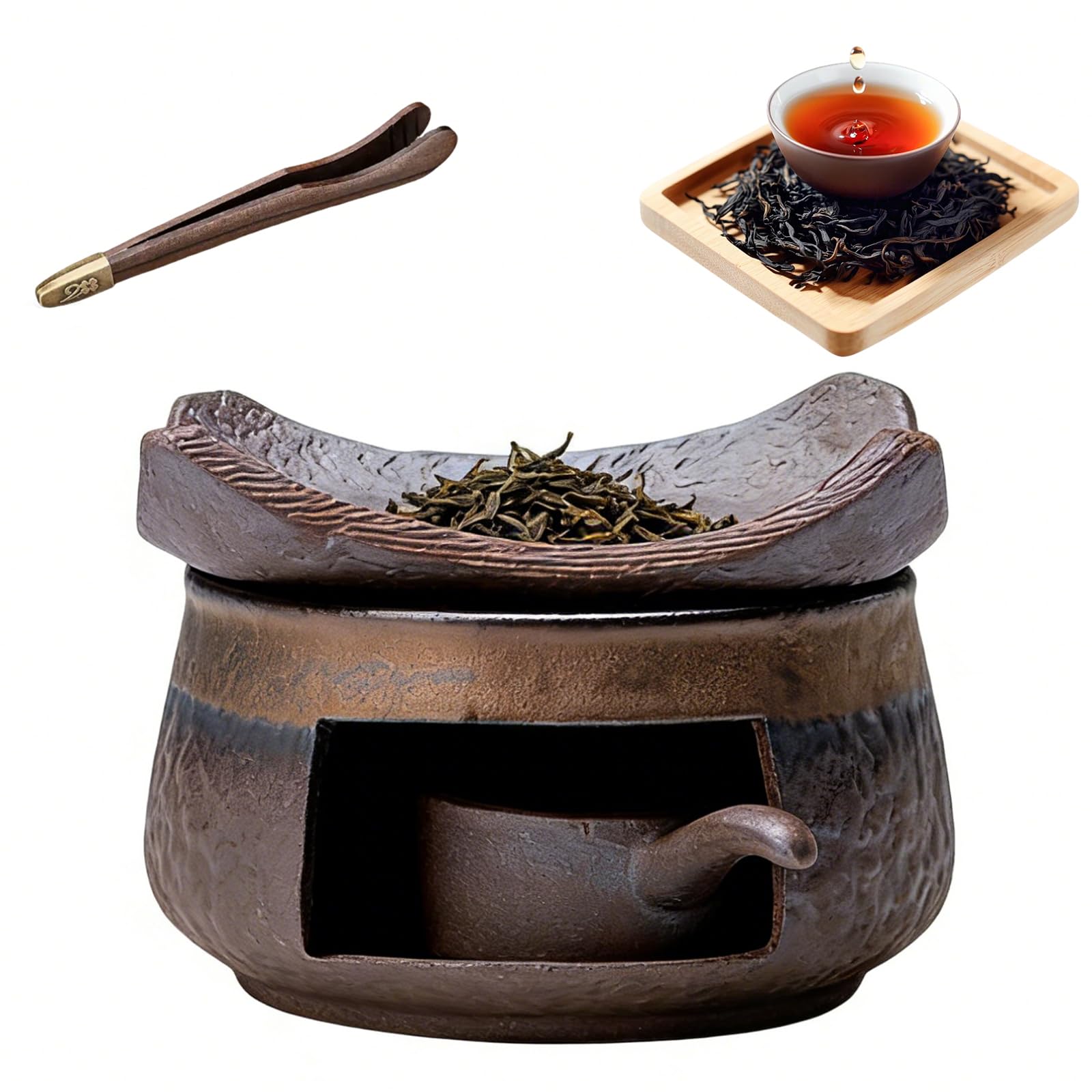 Photo 1 of Wshxjzyay Ceramic Aromatherapy Stove Essential Oil Burner, Aromatherapy Burner for Herbs, Ceramic Aromatherapy Burner, Tea Light Candle Holders Teapot Warmer, Zen Incense Burner Kit for Home Office