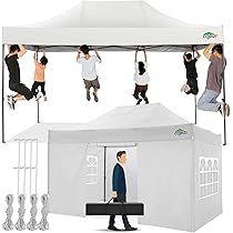 COBIZI 10x15 Pop Up Canopy Tent with 4 Sidewalls,Heavy Duty 