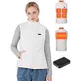 HOTHUGZ Lightweight Heated Vest for Women with 12V 15000mAh Rechargeable Battery Pack Warming Heating Vest for Winter Outdoor
