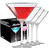 PARACITY Martini Glasses, Crystal Coupe Glasses, Hand Blown Premium Crystal Martini Glasses, Perfect for Cocktails, Martinis,
