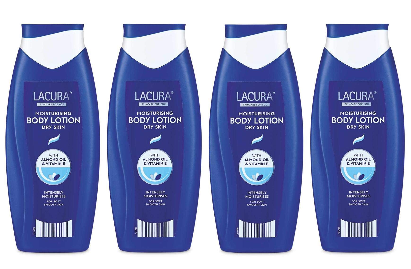 Lacura Moisturising Body Lotion for Dry Skin With Almond Oil and Vitamin E 4 x 500ml Buy