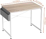 HOMIDEC Writing Computer Desk 80x50x75cm with Storage Bag & Hook view 7