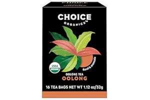 CHOICE ORGANIC TEAS Choice Organics - Organic Oolong Tea (1 Pack) - Fair Trade - Compostable - Contains Caffeine - 16 Organic Oolong Tea Bags